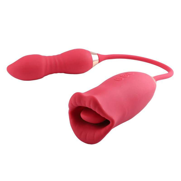 Rose Muncher Nibbler Tongue Licking Sucking & Dildo Vibrator