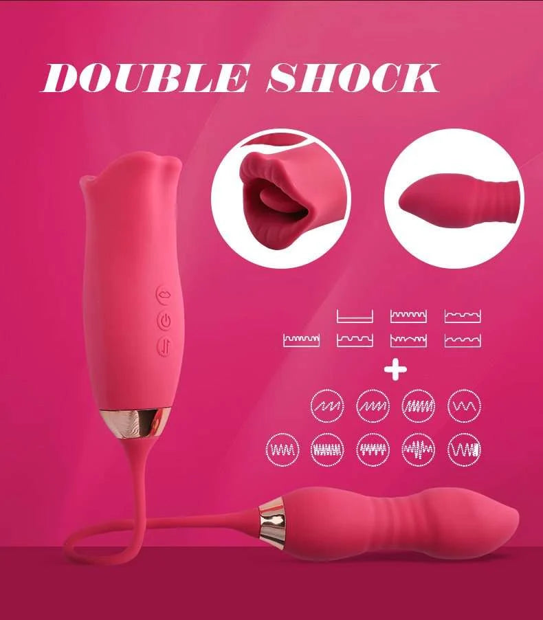 Rose Muncher Nibbler Tongue Licking Sucking & Dildo Vibrator